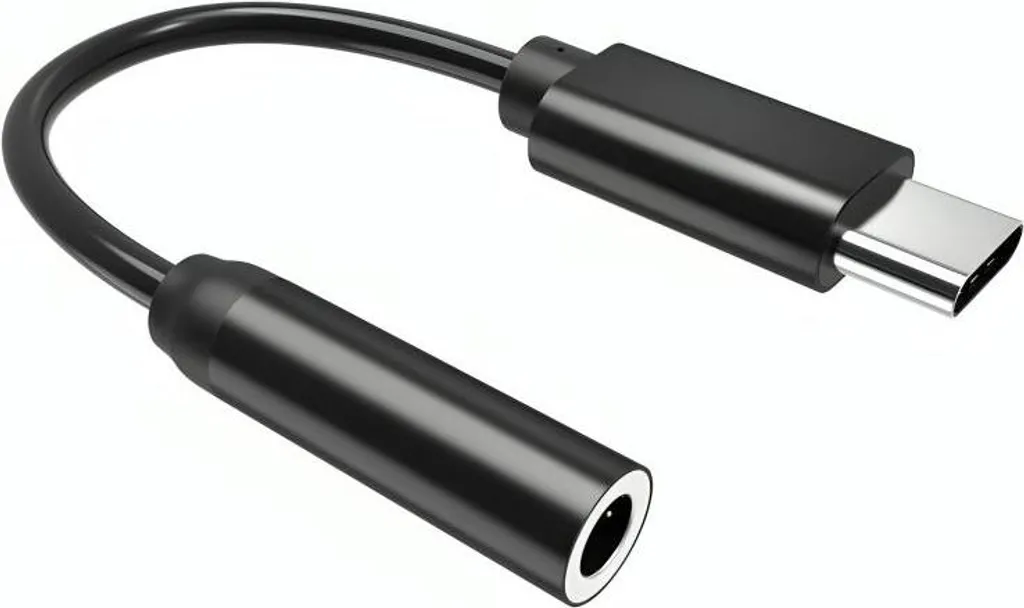 Adaptateur Audio USB Type-C vers Jack 3.5mm pour Casque et Écouteurs Noir