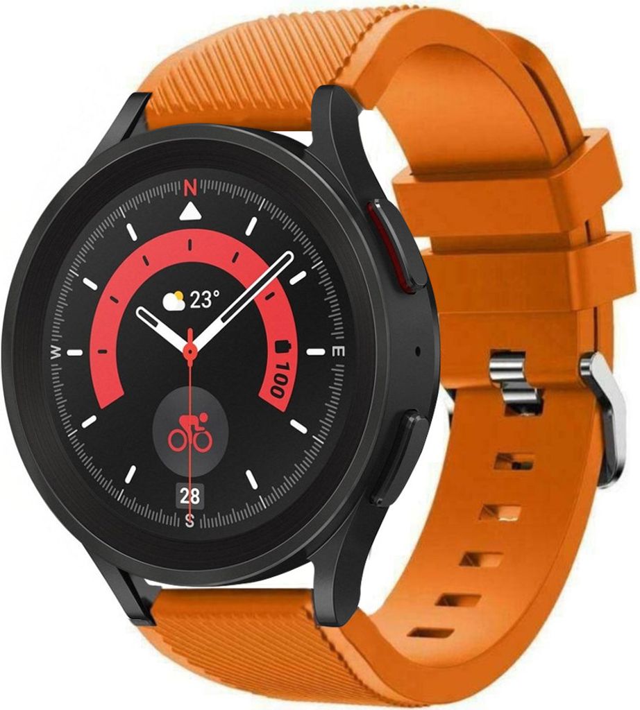 Strap-it Samsung Galaxy Watch 5 Pro Silikonarmband (Orange)