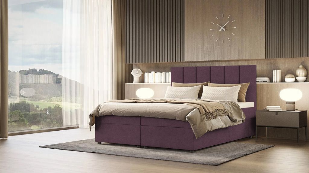Continental-Bett DELTA 4 - 200x200, lila