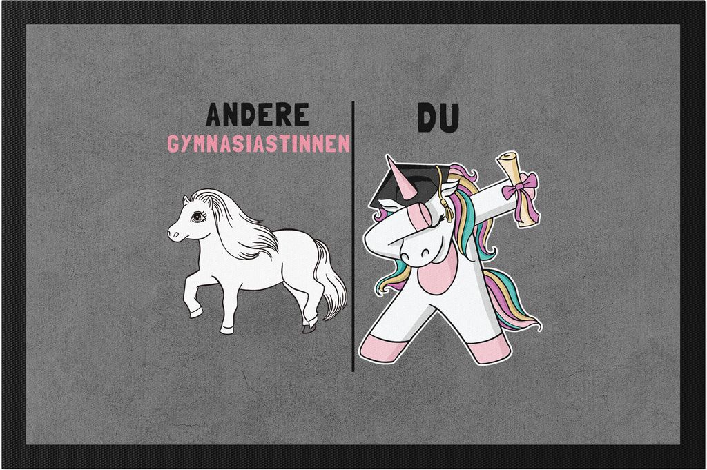 Andere Gymnasiastinnen Du Fußmatte Pferd Einhorn Geschenkidee Lustig Gymnasium 5. Klasse