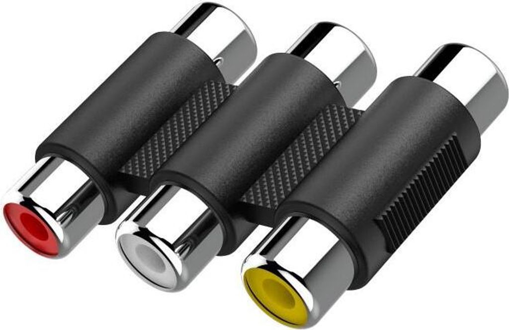 hama 00205174 Hama Video-Adapter 3 Cinch-Kupplungen schwarz