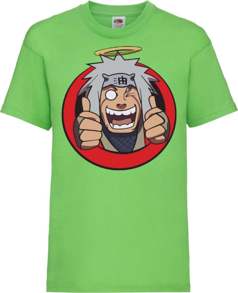 Kinder T-Shirt Naruto Jiraya 02 Toad Master, 12-13 Jahr - 152 / Lime