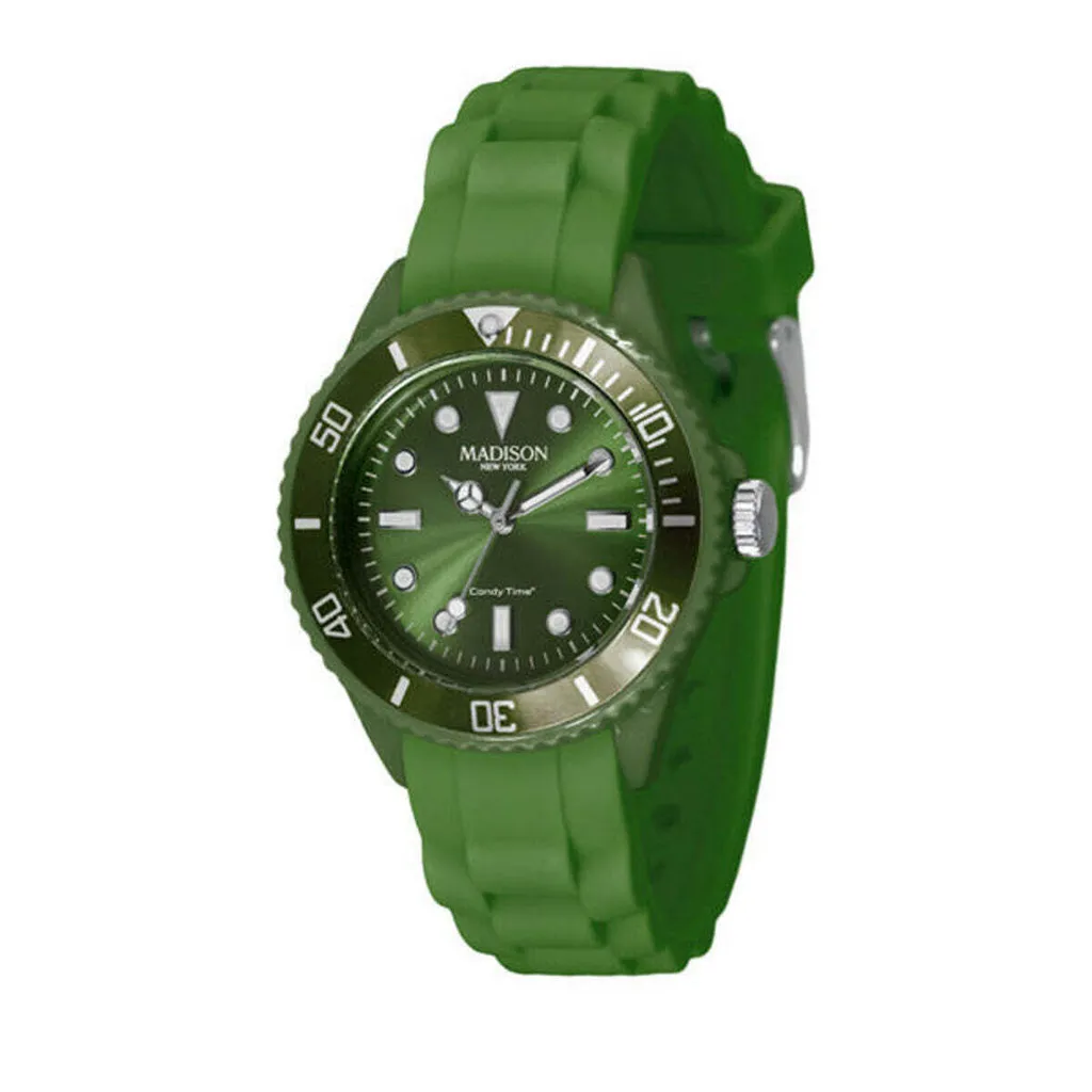 Madison Candy Time Mini Orologio Silicone Oliva - Elegante e Sportivo