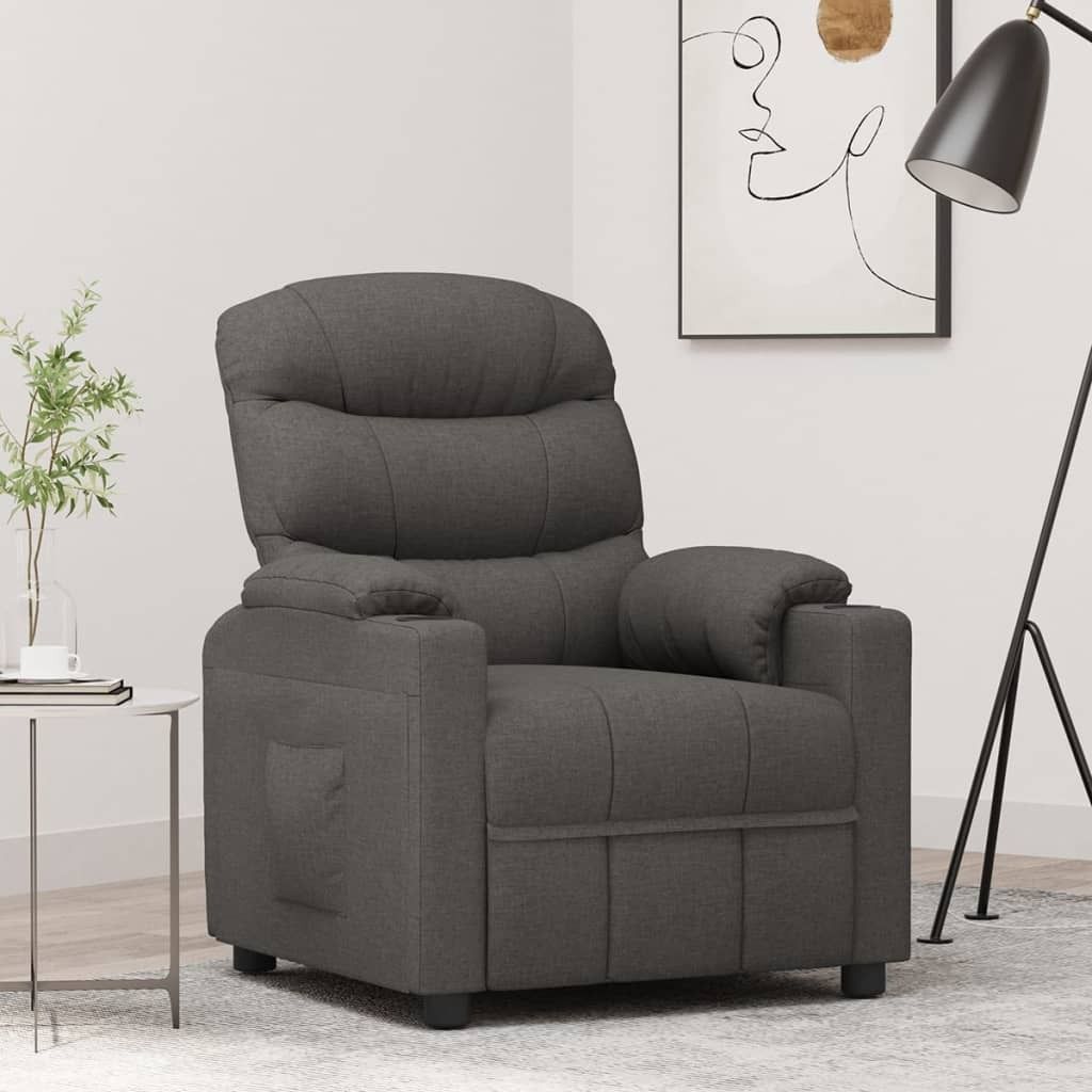 Möbel Relaxsessel Dunkelgrau Stoff - Fernseh- & Relaxsessel 348071
