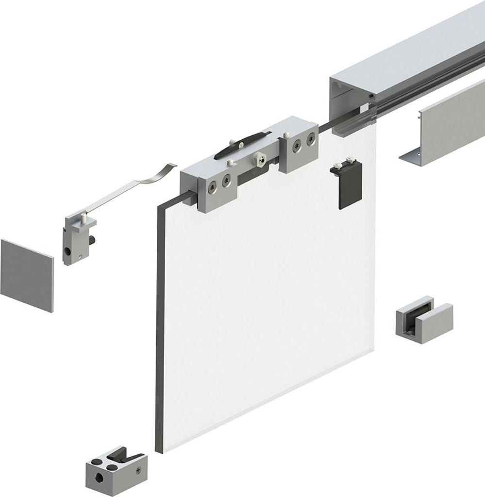 HELM GT-L 80 Garnitur Edelstahl Eff., Dämpfer, 2000 mm, Wand