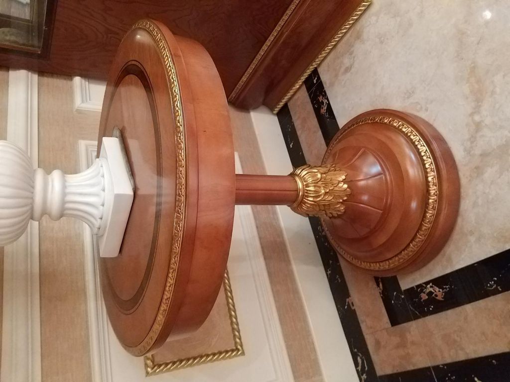 Runder Esszimmer Rund Tisch Holz Tische Runde Klassisch Barock Rokoko Antik Stil
