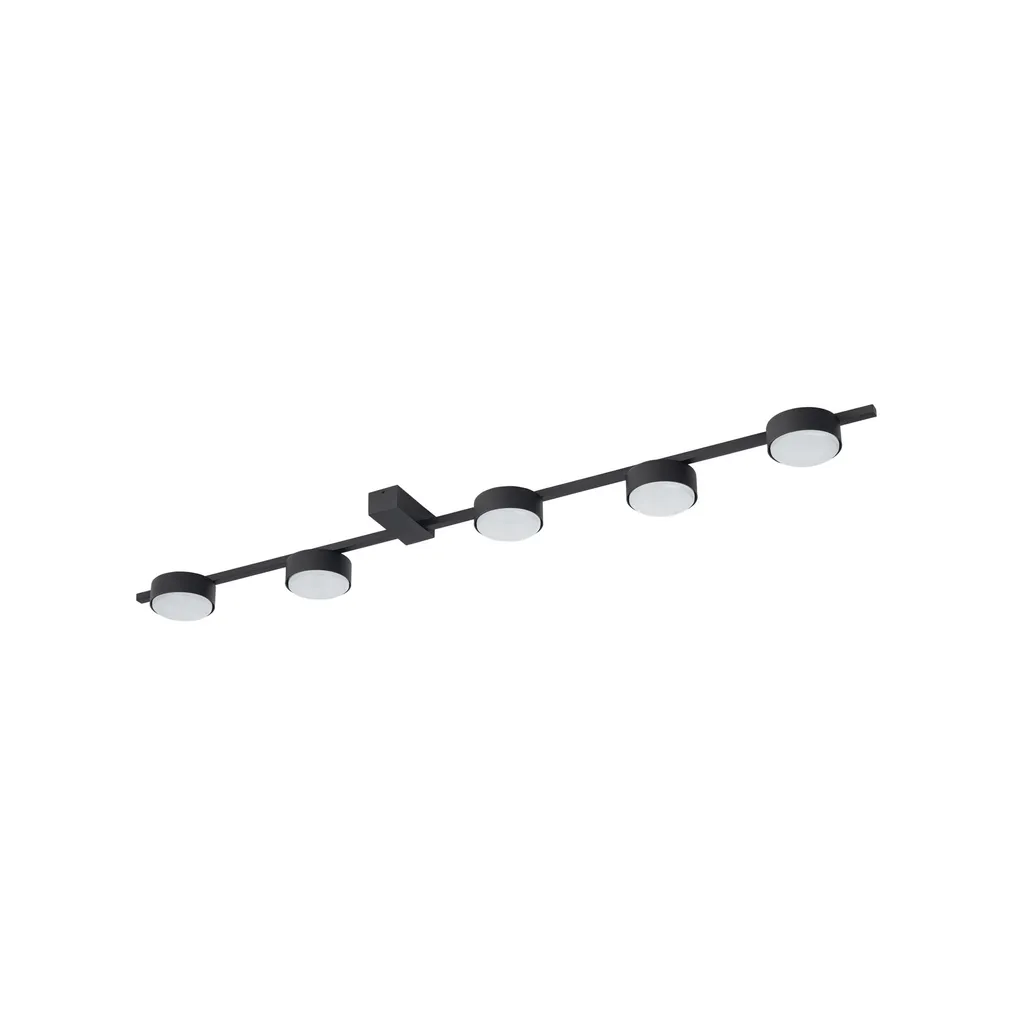 Plafonnier Noir et Or PILLS V 8262 : Luminaire Acier avec 5 Spots Design