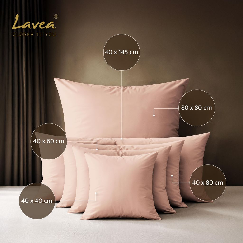 Lavea®: 1 poszewka na poduszkę, 40x80 cm, 100% bawełna, Zdjęcie produktu 