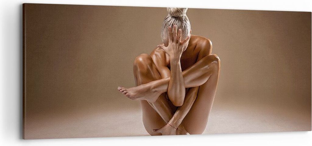 Bild auf Leinwand - Leinwandbild - Einteilig - Nackt Frau Figur - 120x50cm - Wand Bild - Wanddeko - Wandbilder - Leinwanddruck - Bilder - Wanddekor...