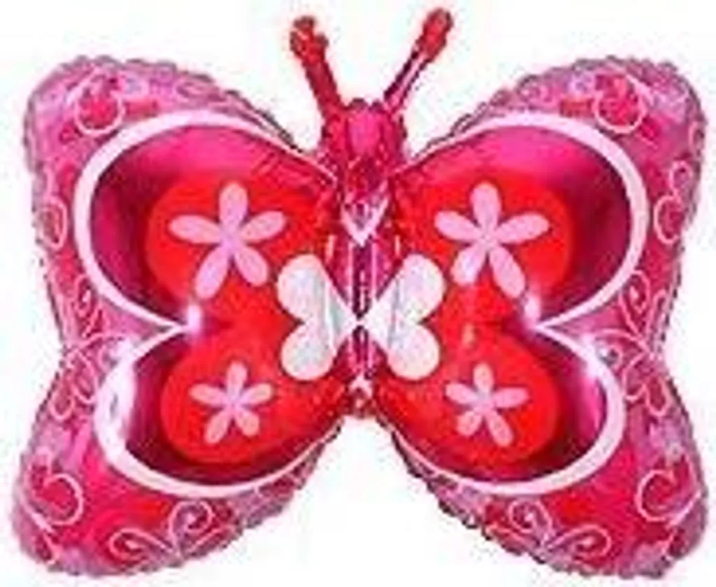 Ballon Papillon Rouge 21" en Plastique pour Anniversaire et Mariage