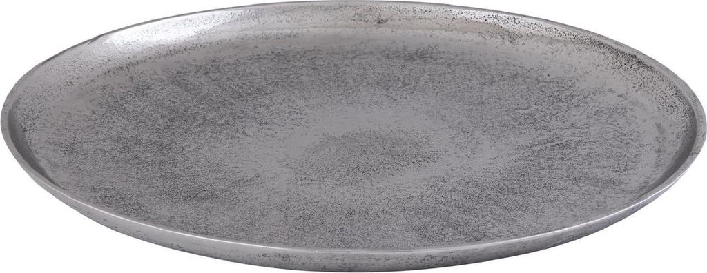 PTMD Tablett Afta Aluminium - Silber - Ø60 x 4 cm