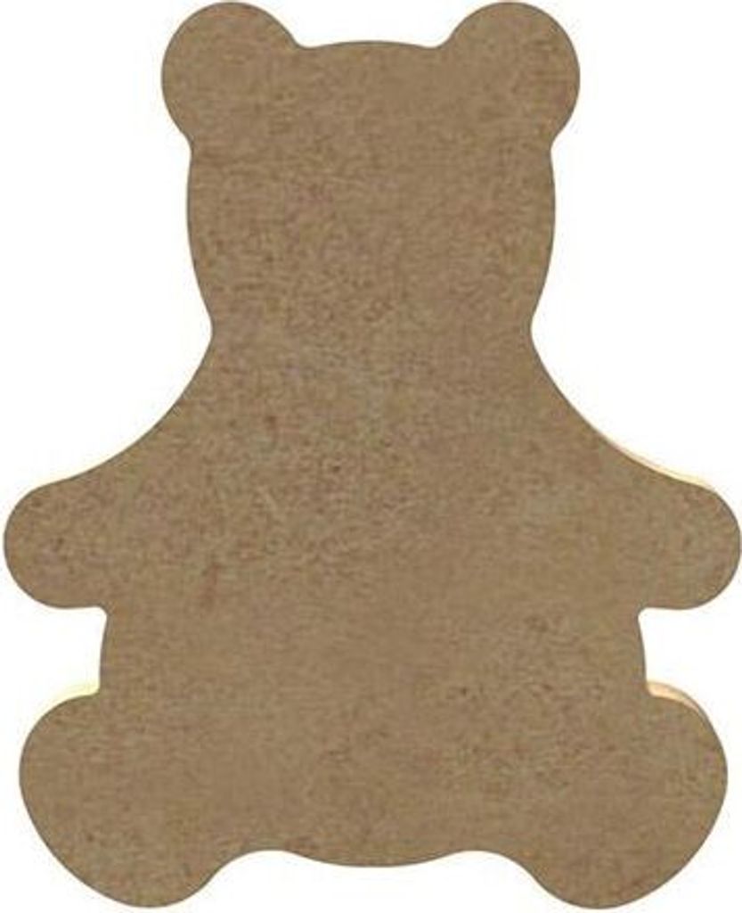 Teddybär aus MDF-Holz zum Verzieren - 10 cm