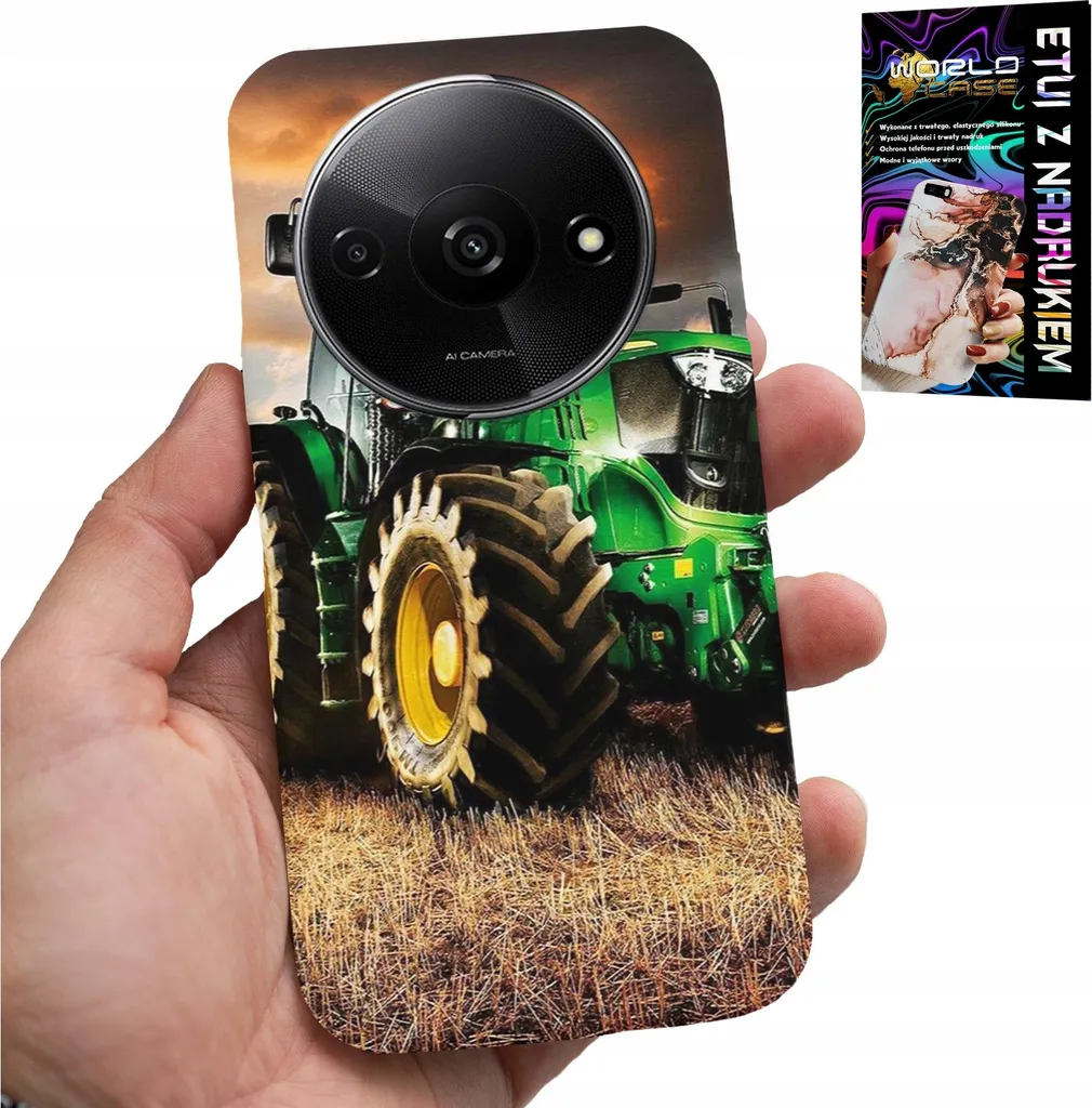 Custodia Antiurto Xiaomi Redmi A3 Trattore Design + Pellicola Vetro