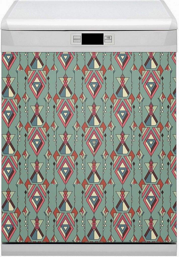 Küche Dekorative Magnete Magnet Folie für Geschirrspüler 60x80 cm - Muster Aztec