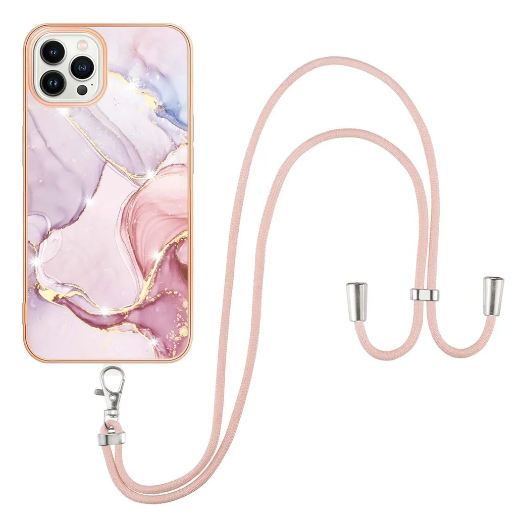 Custodia iPhone 13 Pro per Genitori | Laccio Oro Rosa Anti-Caduta