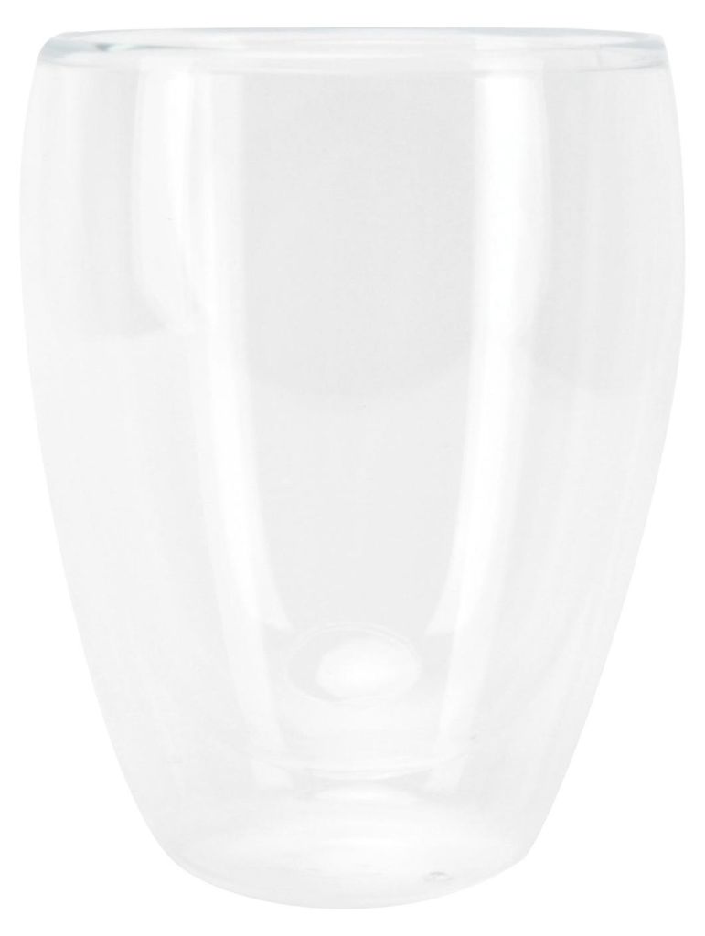 2-lagiger transparenter Milchbecher, zylindrischer, hitzebeständiger Kaffeebecher für Getränke zu Hause (350 ml)