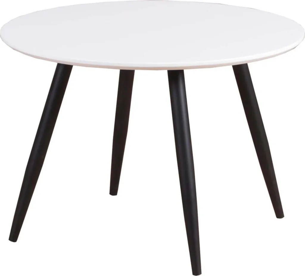 FURNLUX Tavolo per bambini Plaza Bianco e Nero 60cm / Colore principale: Bianco / Dimensioni: 60 x 60 x 50 cm
