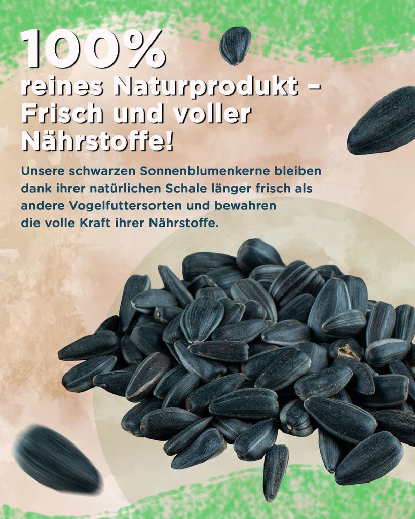 Futterbauer 25kg Sonnenblumenkerne schwarz Vogelfutter Produktbild 5