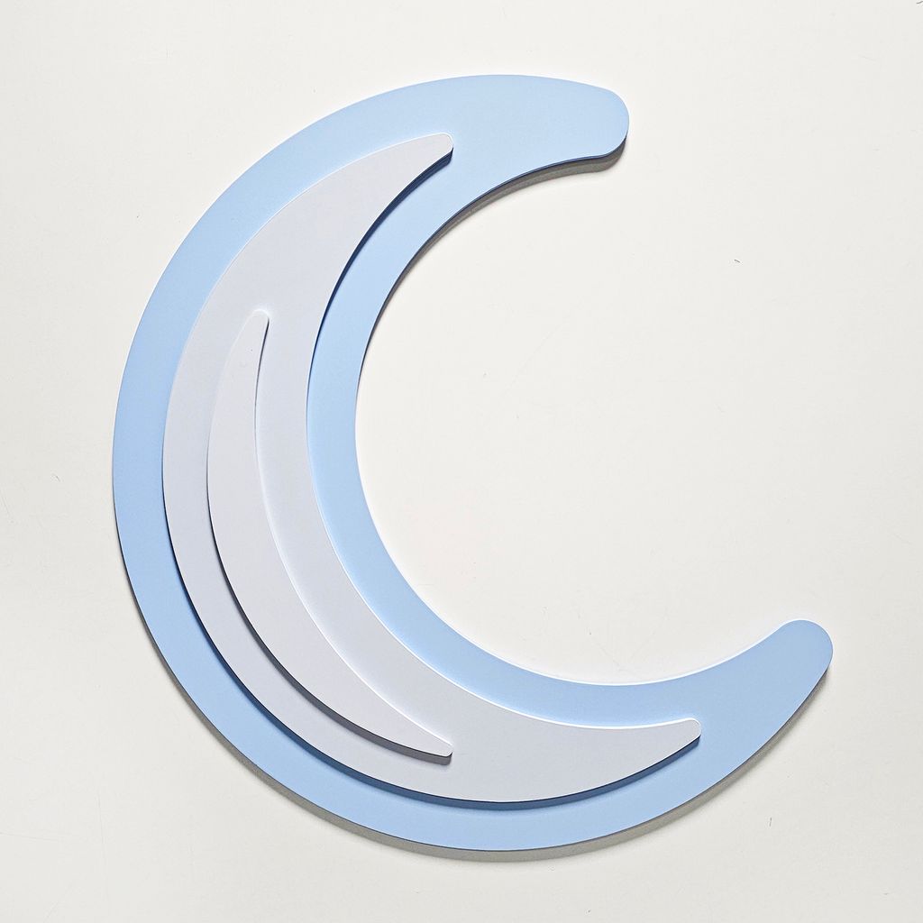 KiddyMoon Wanddekor 3D Wandskulpturen Kinderzimmer Akccessoire Für Kinder Hergestellt Aus MDF Babys Wanddeko Montessori Spaß Dekoration Mond Must...