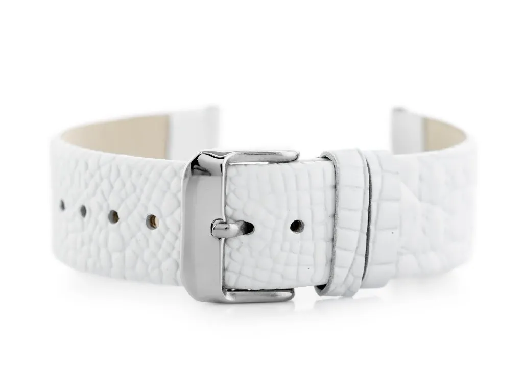 Cintura Orologio 22mm W57 Pelle Bianca - Look Urban & Fresh