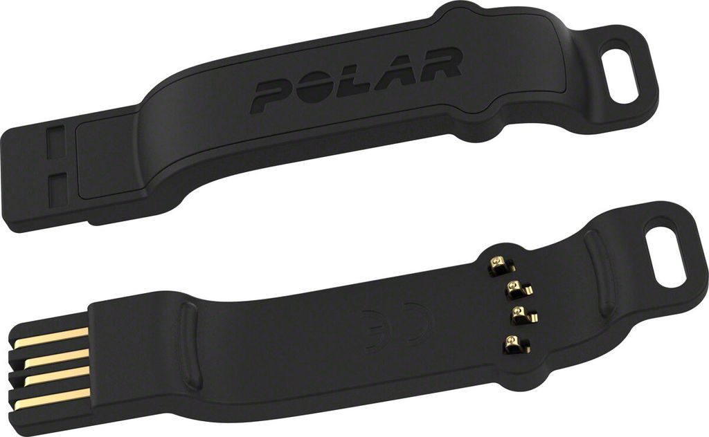 Two black Polar USB charging adapters are shown against a white background.