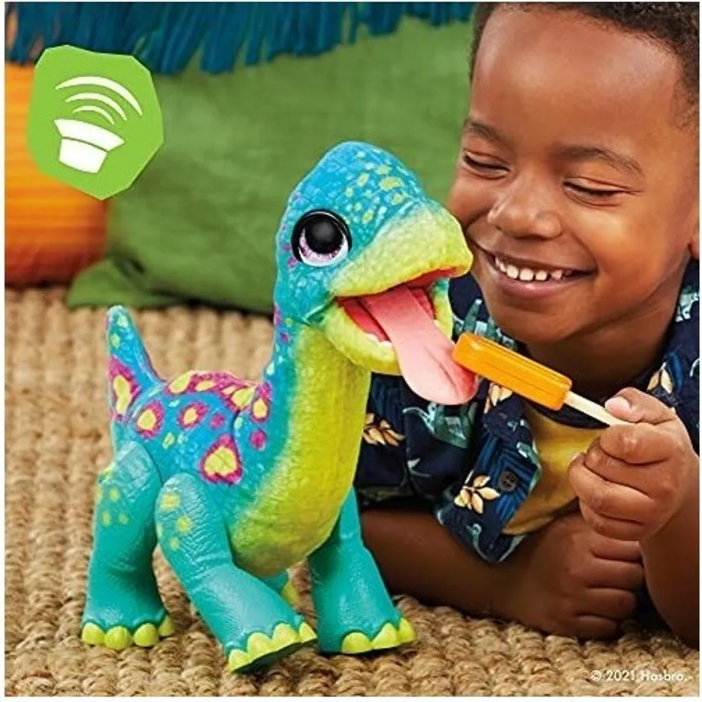 Peluche Interactive Dinosaure Snackin' Sam le Bronto furReal Hasbro - 6