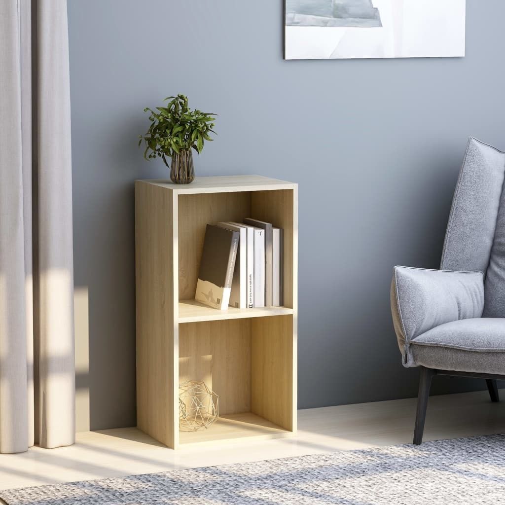 Maison Exclusive - Bücherregal 2 Fächer Sonoma-Eiche 40x30x76,5 cm Holzwerkstoff