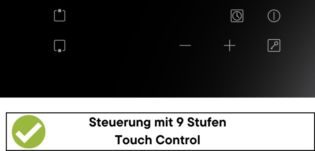 YUNA Induktionskochfeld CALOR EBKI2, Glaskeramik, Touch Produktbild 6
