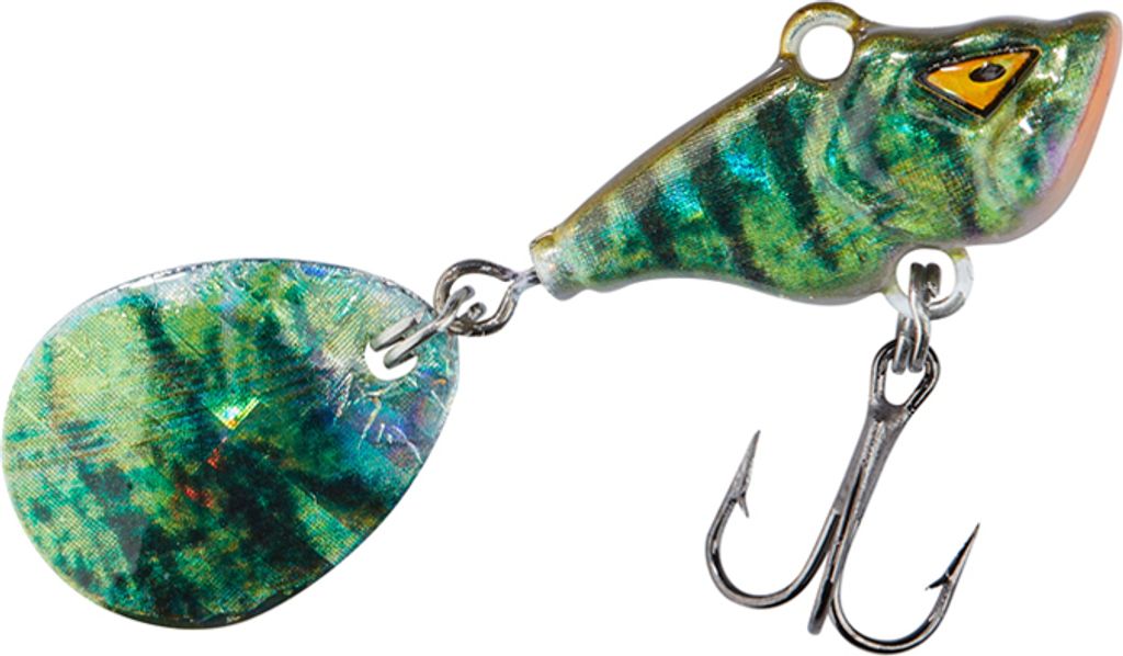 Balzer Shirasu Colonel Spin Buddy Evil Eye - Jig Spinner, Größe / Gewicht / Farbe:2.5cm / 8g / Barsch UV