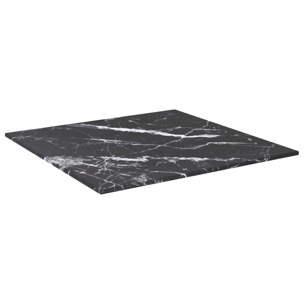 vidaXL Tischplatte Schwarz 40x40 cm 6 mm Hartglas in Produktbild 