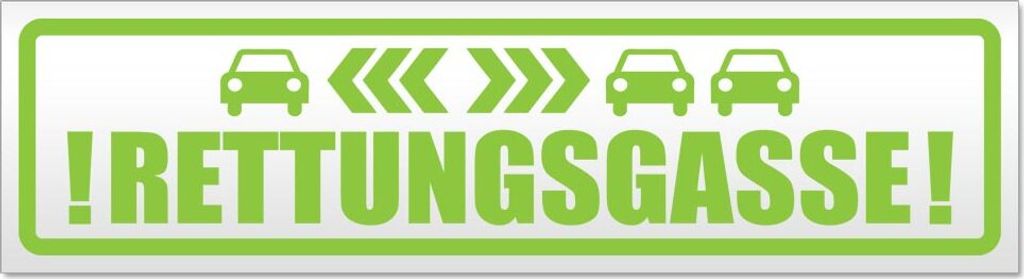 Rettungsgasse mit Autos Magnetschild Schild magnetisch