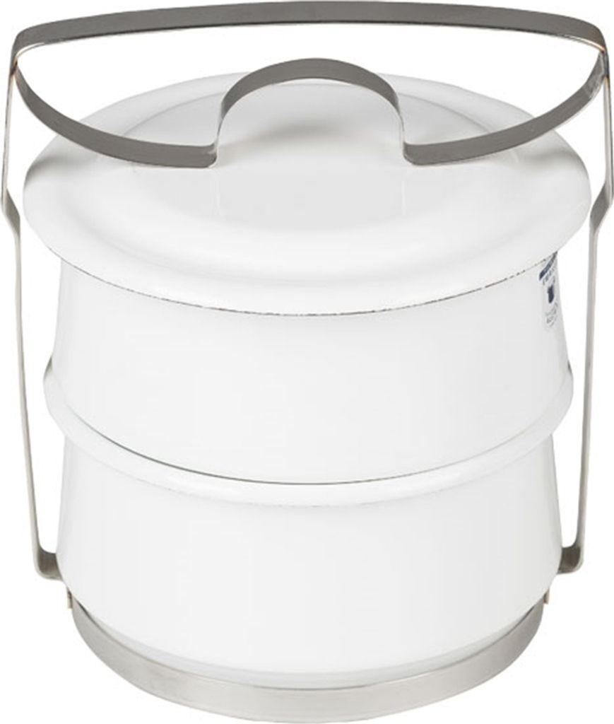Riess Essensträger 2 teilig Ø14cm Emaille weiss Produktbild 