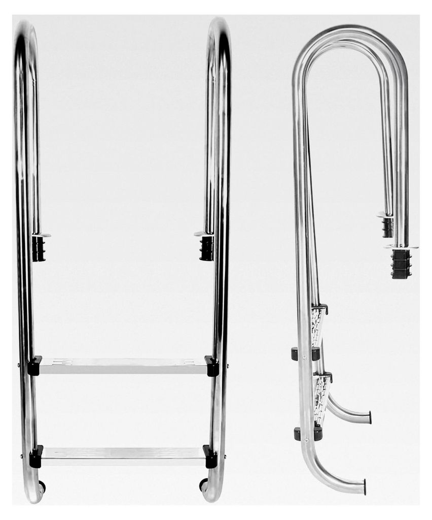 Korrosionsbeständige Schwimmbadleiter aus Edelstahl, zweistufiges Pedal für Schwimmbadbedarf
