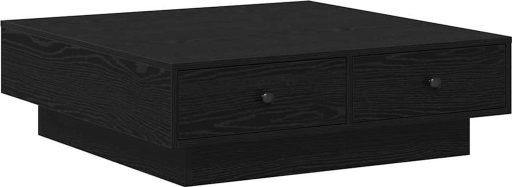 Couchtisch Schwarz Eichen-Optik 90 x 90 x 28 cm Holzwerkstoff