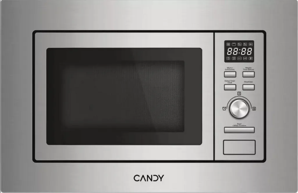 Four micro-ondes combiné gril Candy 20 litres Inox pour niche de cuisine