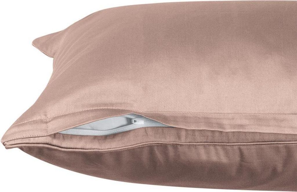 Schöner Wohnen Satin-Kissenbezug einzeln Pure Farbe rose Produktbild 