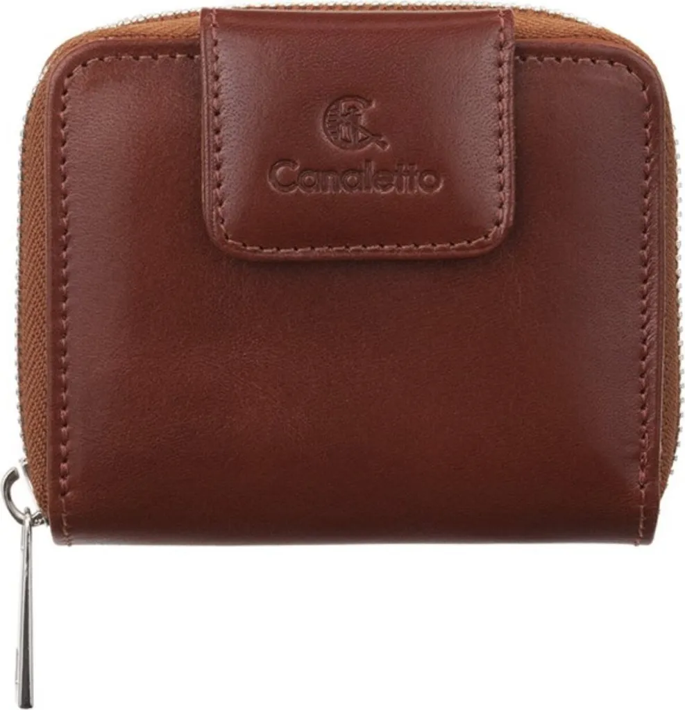Portefeuille en cuir véritable Canaletto avec porte-cartes intégré