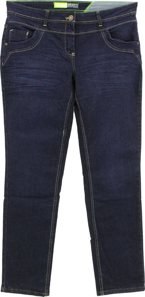 28255 Cecil, Scarlett , Damen Jeans Hose, Stretchdenim, blue rinsed, W 36 L 32