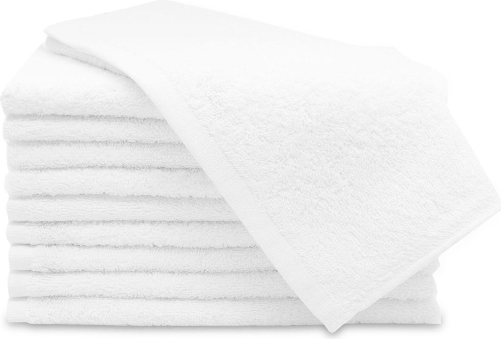 Gästehandtücher 10er Set, Baumwolle, 30x50 cm, weiß