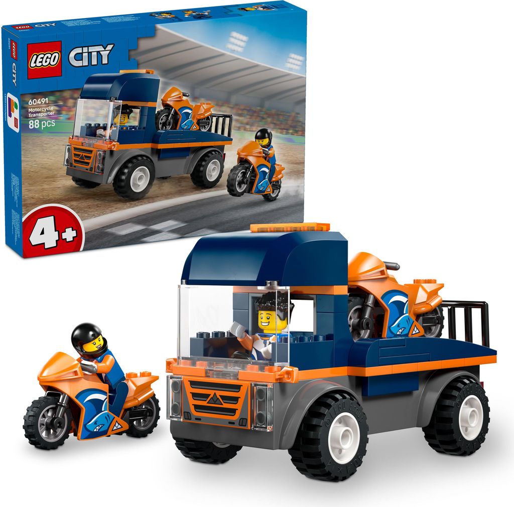 LEGO City Motorradtransporter - Spielzeug zur Förderung der Produktbild 
