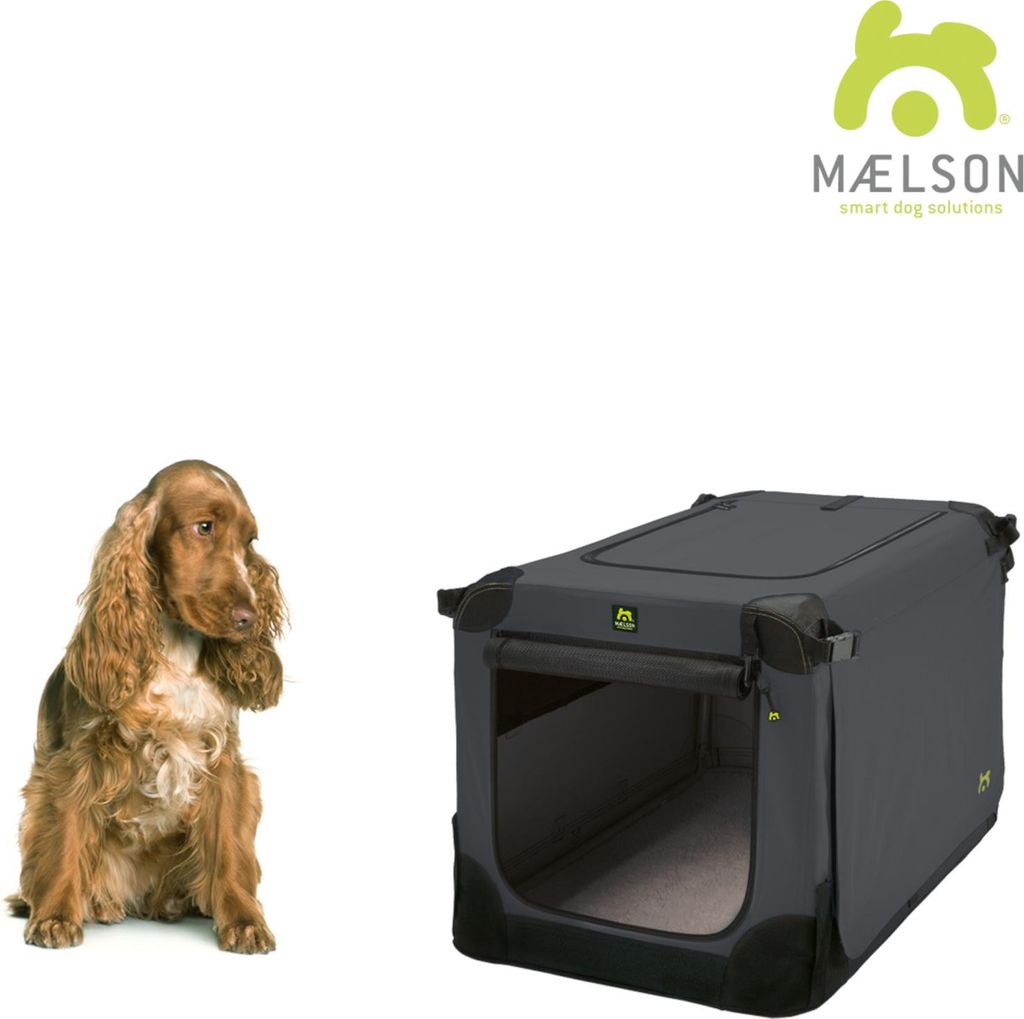 MAELSON Soft Kennel Transportbox, faltbar - anthrazit - 72 x 51 x 51