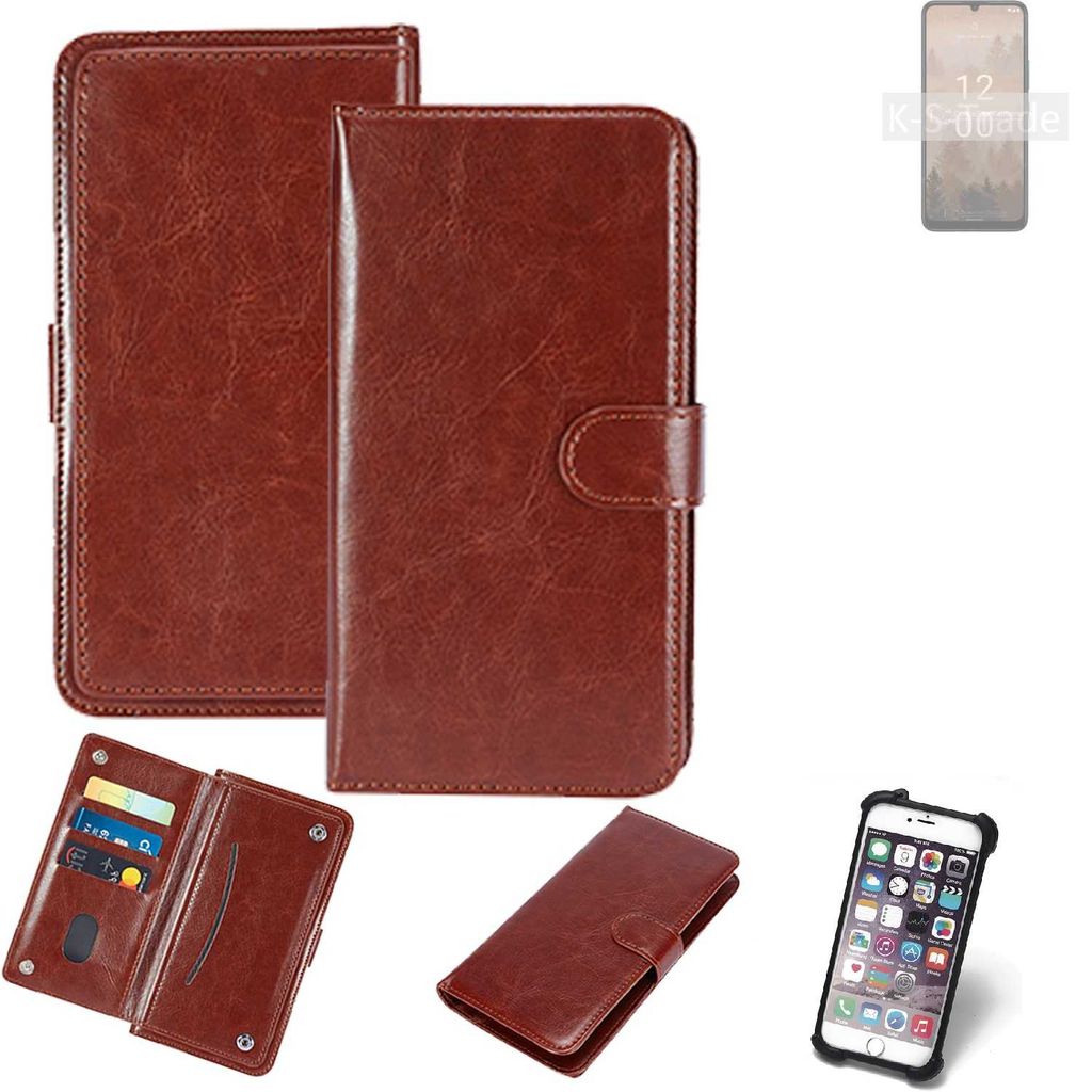 K-S-Trade 360° Hülle kompatibel mit Nokia C31 braun Kunstleder Case BookCase WalletCase Kunstlederederhülle Handyhülle, Rundumschutz Bumper (1x)