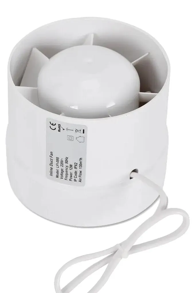 Ventilateur d'extraction 100 mm silencieux avec design rond robuste
