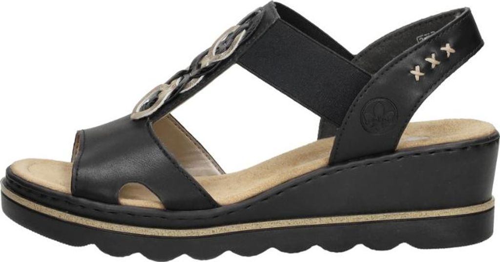 Rieker Sandalen Hak  Sandalen Hak - Zwart - Maat 42 Produktbild 