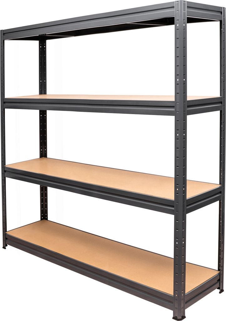 STIER Schwerlast-Fachbodenregal, maximale Fachlast 500kg, HxBxT 1770x1800x450 mm, Lagerregal, Werkstattregal, Werkzeugregal, Kellerregal, Steckrega...