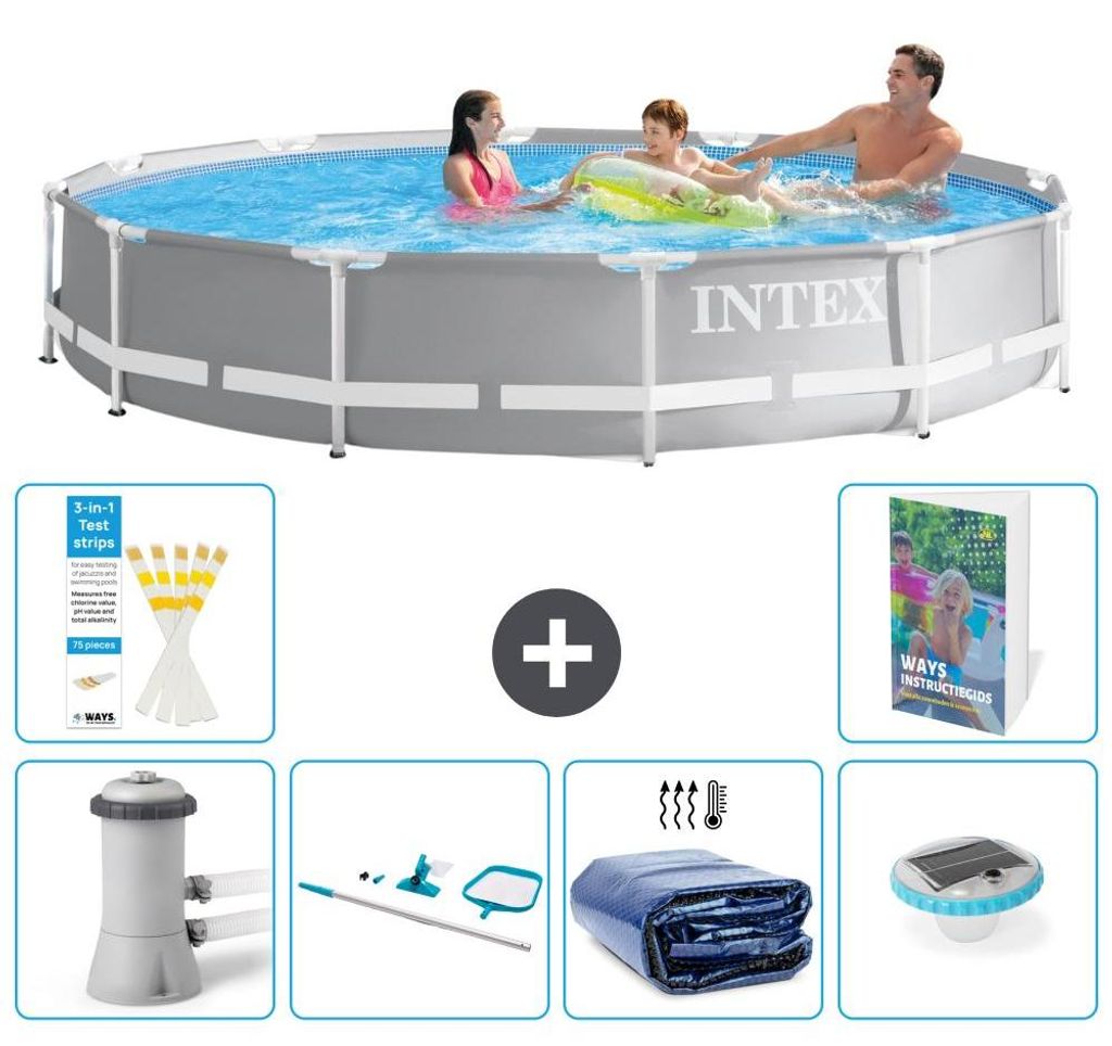 Prism Frame Pool Rund - 366x76 cm - 7-teilig S305