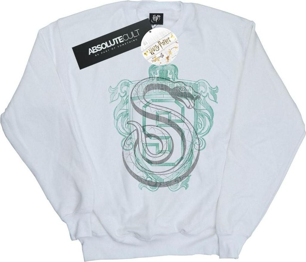 Harry Potter - "Slytherin" Sweatshirt für Jungen BI20038 (116) (Weiß)