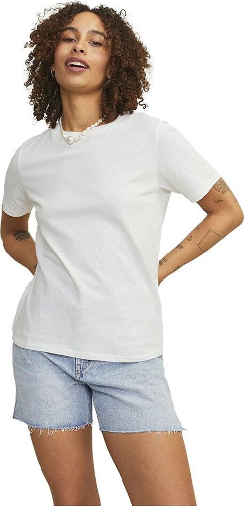 Jack & Jones Isla Kurzarm-t-shirt Weiß XL Frau Weiß XL