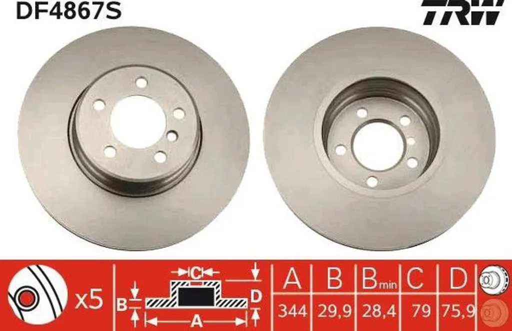 Disque de frein TRW contre les vibrations au volant sur Range Rover