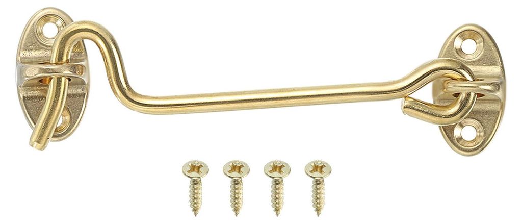 Haken- und Ösenbolzen, Türschlösser aus Messing, Fensterhaken für Hütten, Schiebetüren, Tore, Schuppen